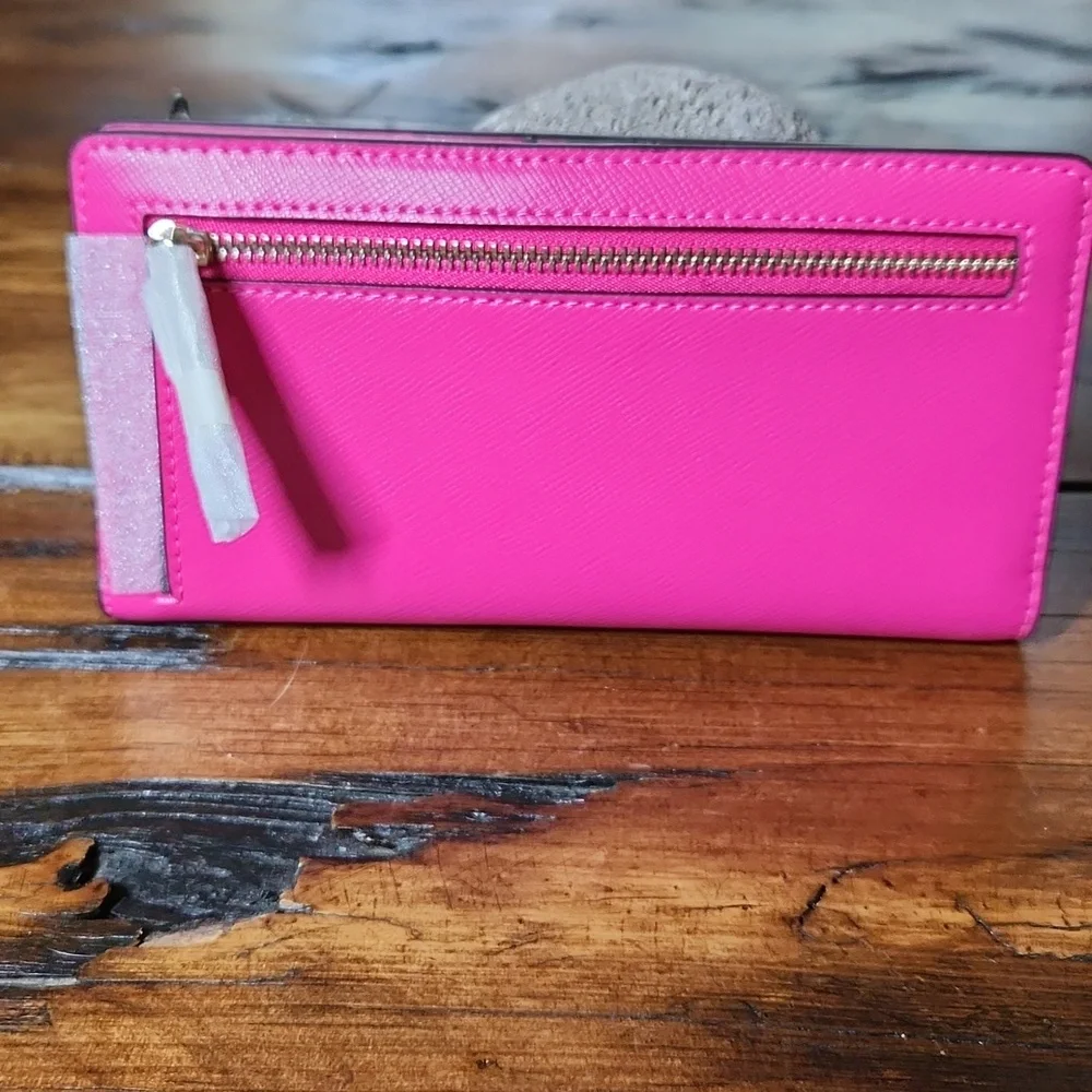 Kate Spade Staci Large Slim Bifold Wallet + Claude Festive Dachshund Key…